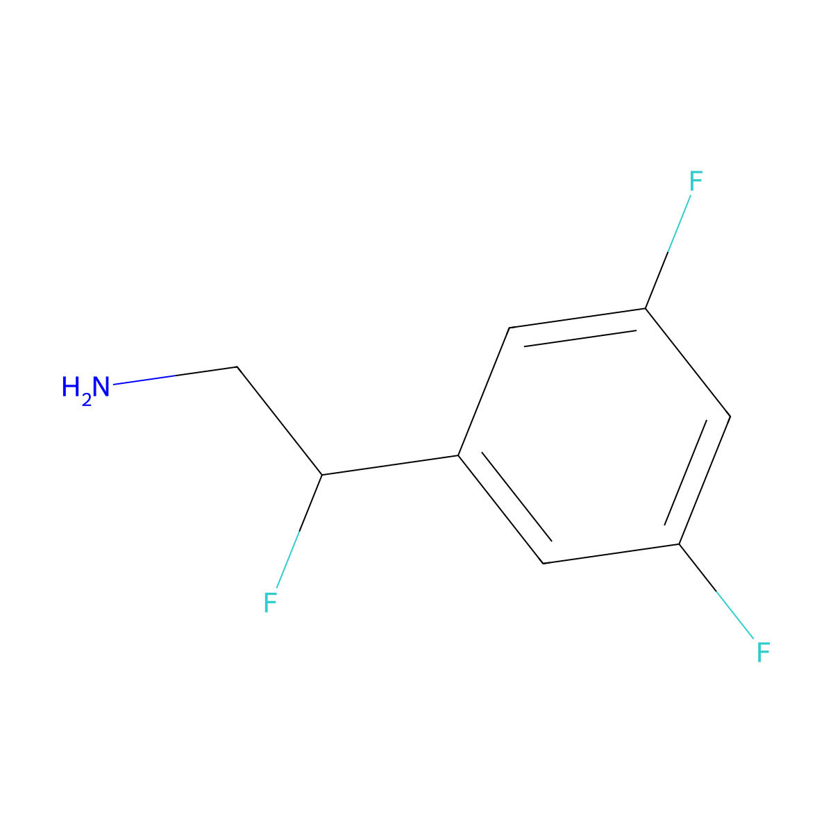 2-(3,5-Difluorophenyl)-2-fluoroethan-1-amine molecular structure, CAS 1564969-19-2