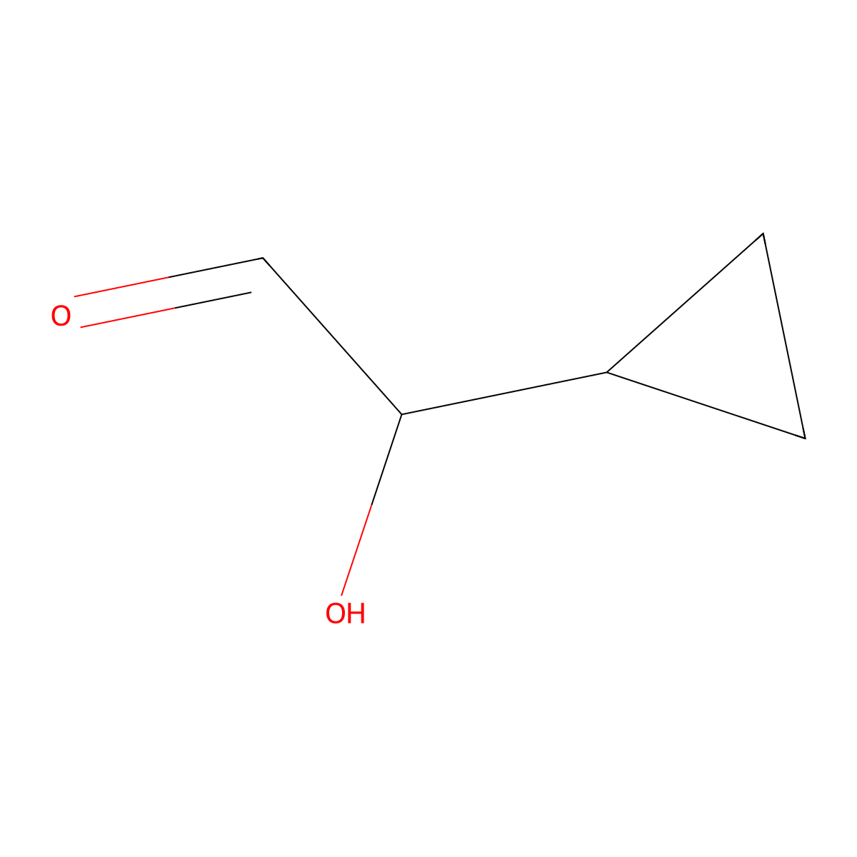 2-Cyclopropyl-2-hydroxyacetaldehyde molecular structure, CAS 1564971-52-3