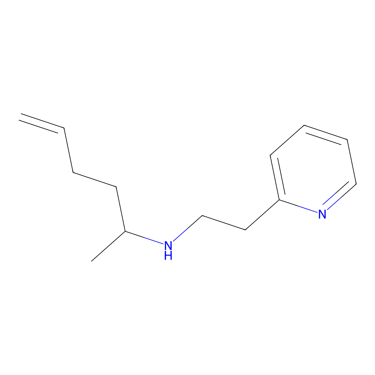 (Hex-5-en-2-yl)[2-(pyridin-2-yl)ethyl]amine molecular structure, CAS 1564975-81-0