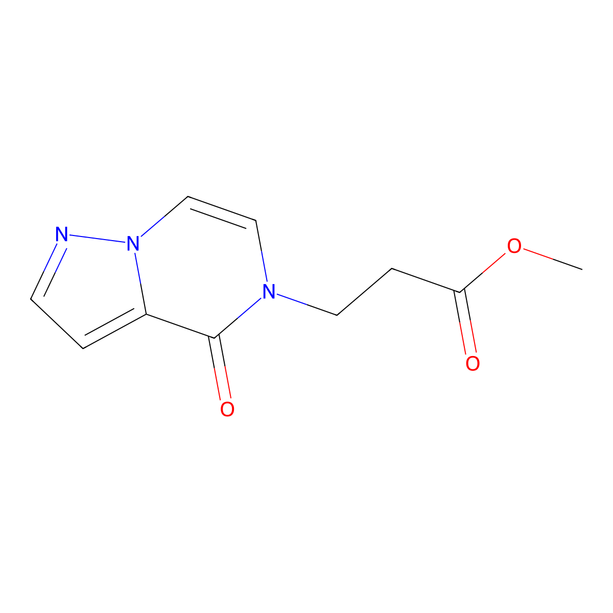 methyl 3-{4-oxo-4H,5H-pyrazolo[1,5-a]pyrazin-5-yl}propanoate molecular structure, CAS 1564977-22-5
