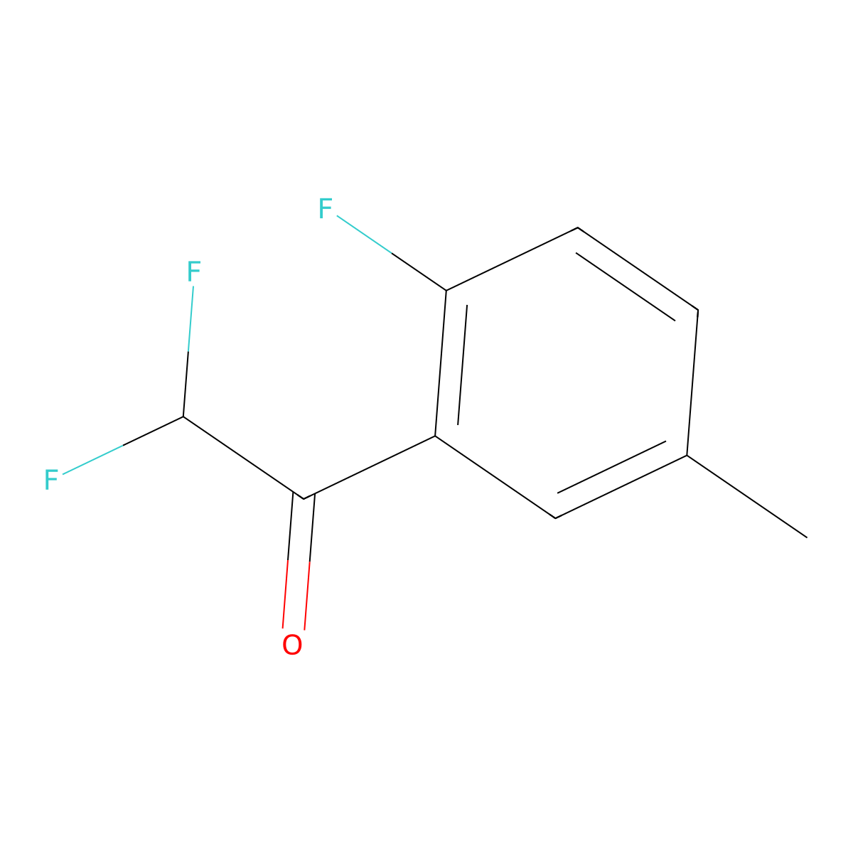 2,2-Difluoro-1-(2-fluoro-5-methylphenyl)ethanone molecular structure, CAS 1564979-91-4