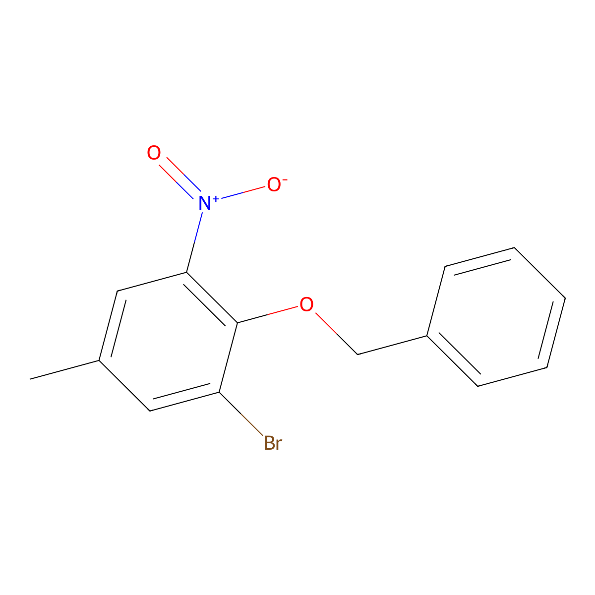 2-(Benzyloxy)-1-bromo-5-methyl-3-nitrobenzene molecular structure, CAS 156498-33-8