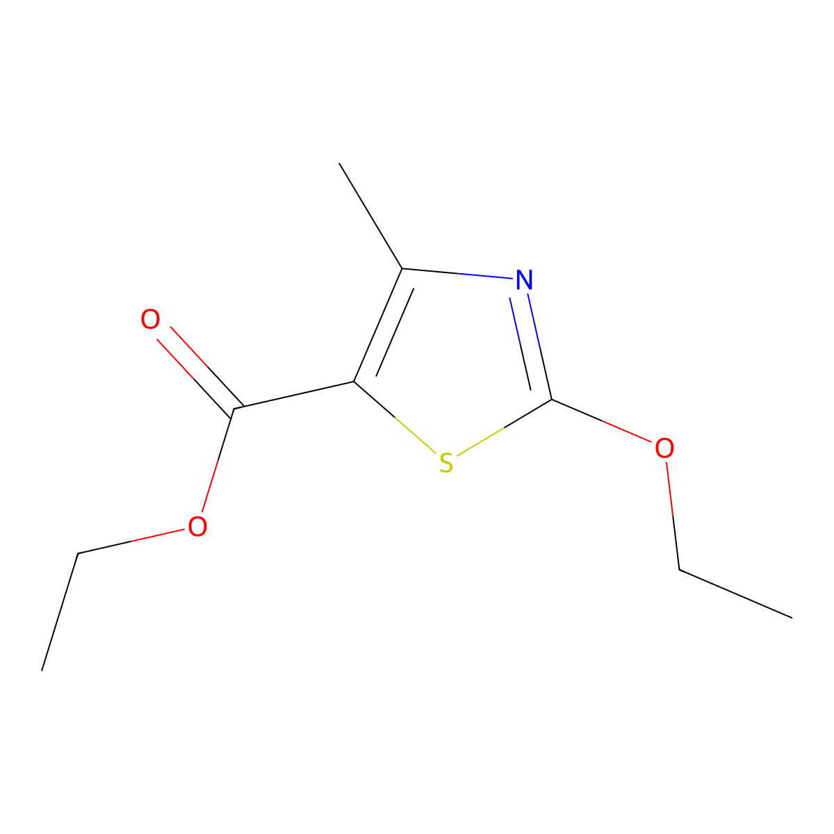 Ethyl 2-ethoxy-4-methyl-1,3-thiazole-5-carboxylate molecular structure, CAS 156498-54-3