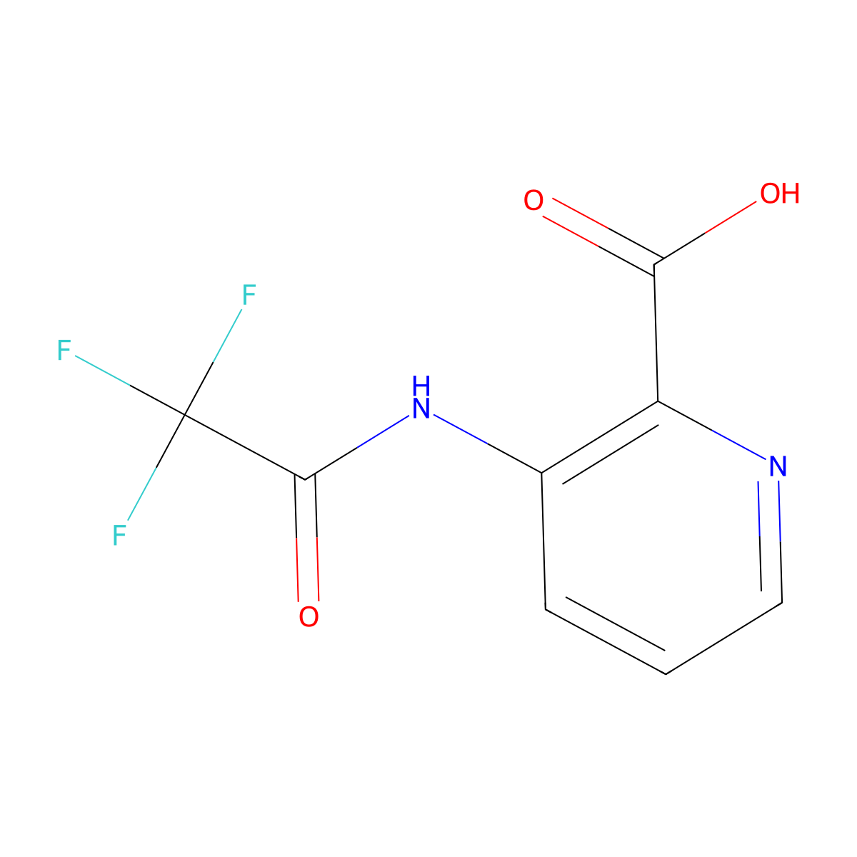 3-(Trifluoroacetamido)pyridine-2-carboxylic acid molecular structure, CAS 1564980-61-5