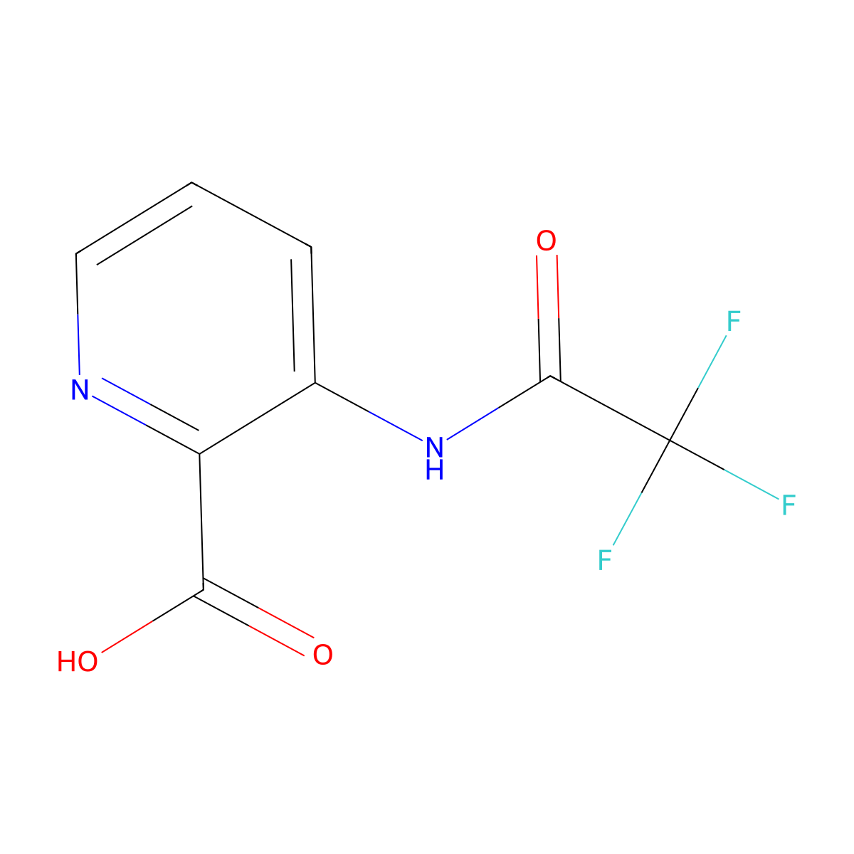3-(Trifluoroacetamido)pyridine-2-carboxylic acid molecular structure, CAS 1564980-61-5