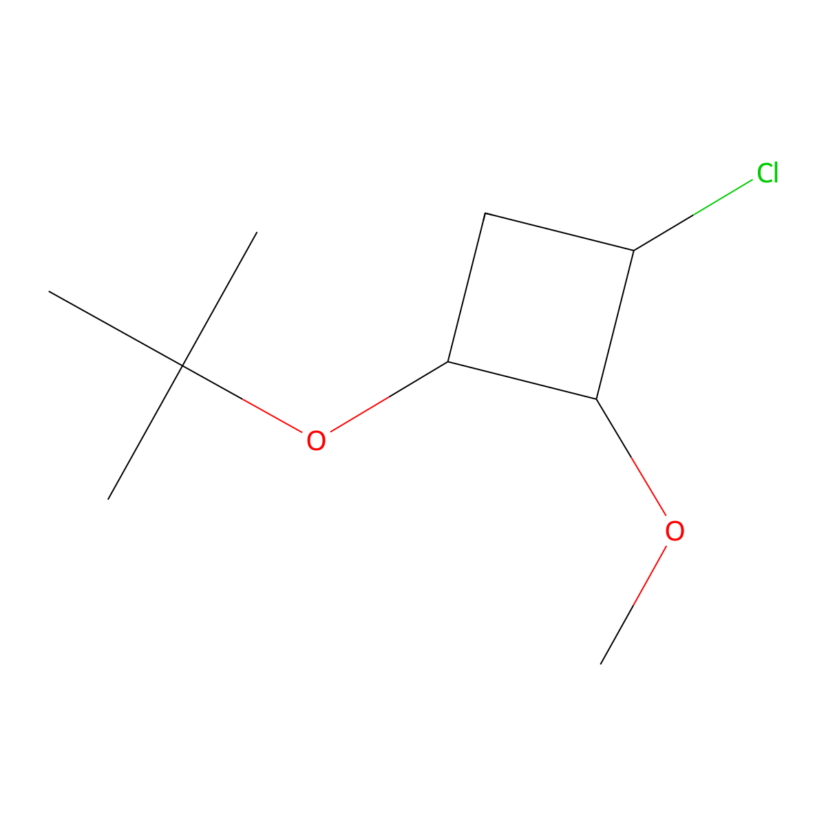 1-(Tert-butoxy)-3-chloro-2-methoxycyclobutane molecular structure, CAS 1564986-47-5