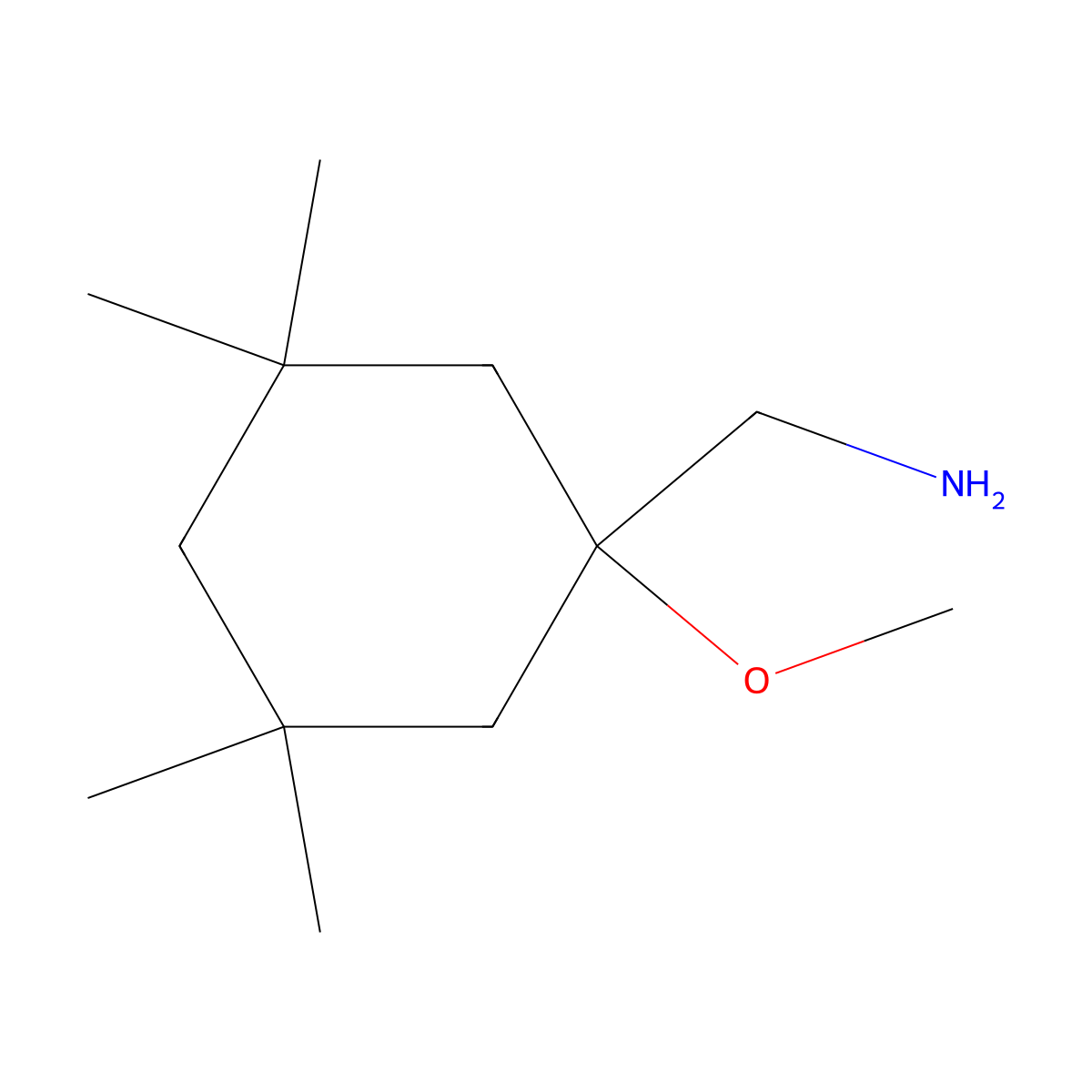 1-(1-Methoxy-3,3,5,5-tetramethylcyclohexyl)methanamine molecular structure, CAS 1564987-58-1