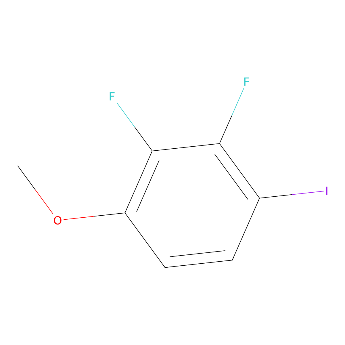 2,3-Difluoro-1-iodo-4-methoxybenzene molecular structure, CAS 156499-64-8