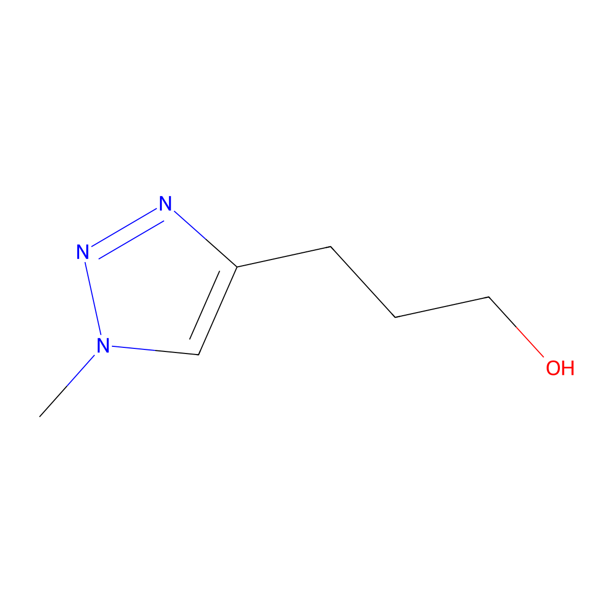 3-(1-methyl-1H-1,2,3-triazol-4-yl)propan-1-ol molecular structure, CAS 1564993-15-2