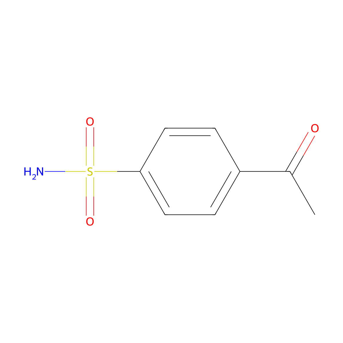 4-Acetylbenzenesulphonamide molecular structure, CAS 1565-17-9