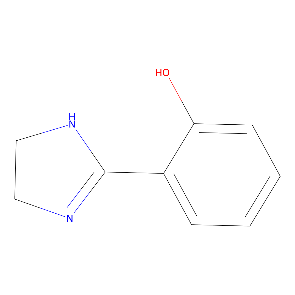 2-(4,5-dihydro-1H-imidazol-2-yl)phenol molecular structure, CAS 1565-39-5