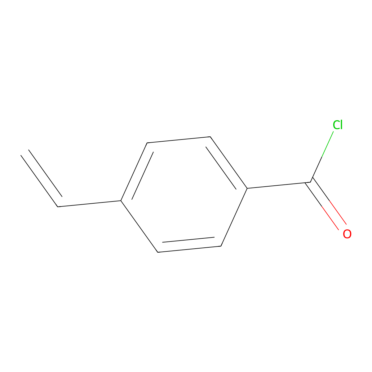 4-Vinylbenzoyl chloride molecular structure, CAS 1565-41-9