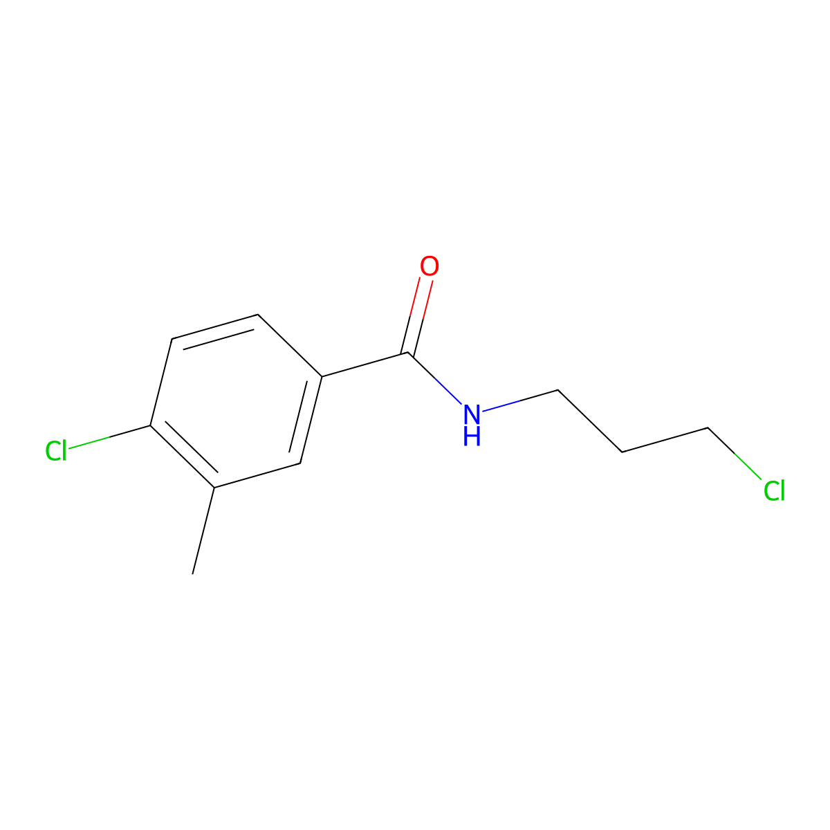 4-Chloro-N-(3-chloropropyl)-3-methylbenzamide molecular structure, CAS 1565001-20-8