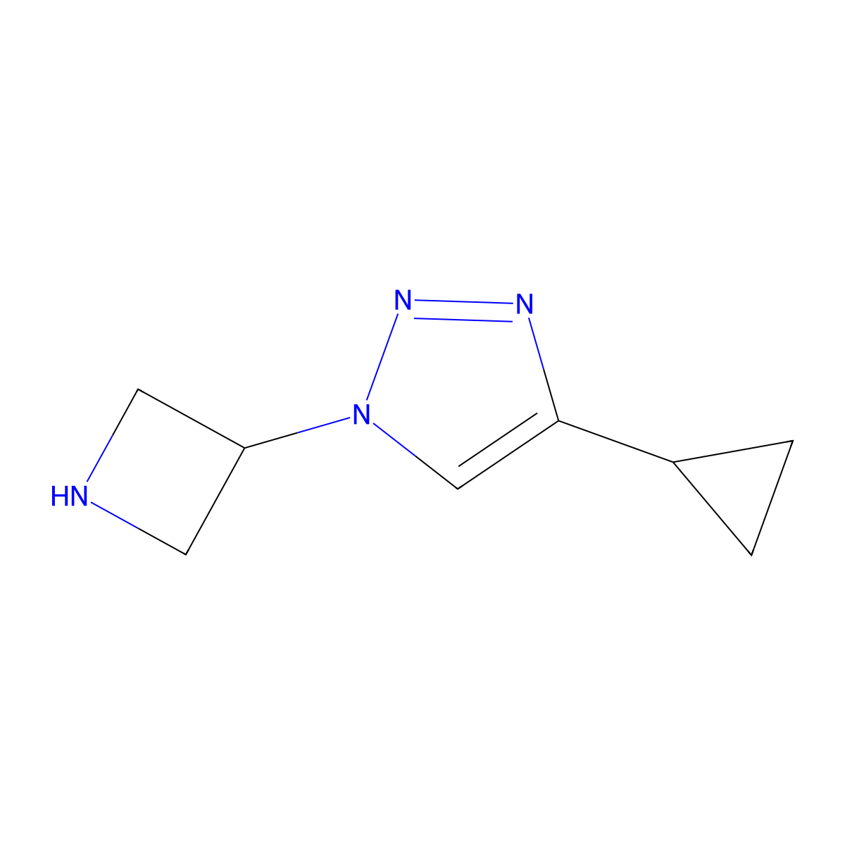 1-(Azetidin-3-yl)-4-cyclopropyl-1H-1,2,3-triazole molecular structure, CAS 1565008-41-4