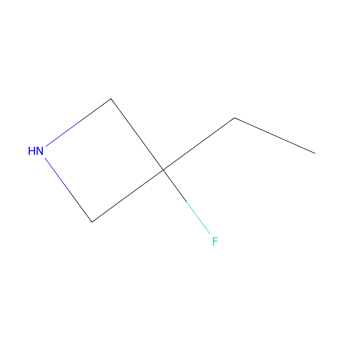 3-Ethyl-3-fluoroazetidine molecular structure, CAS 1565009-63-3