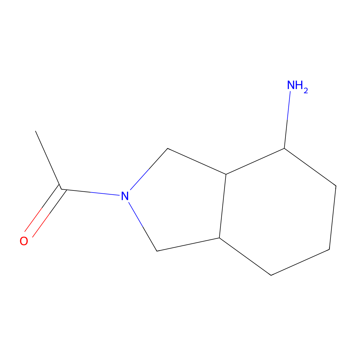 1-(4-amino-octahydro-1H-isoindol-2-yl)ethan-1-one molecular structure, CAS 1565012-36-3
