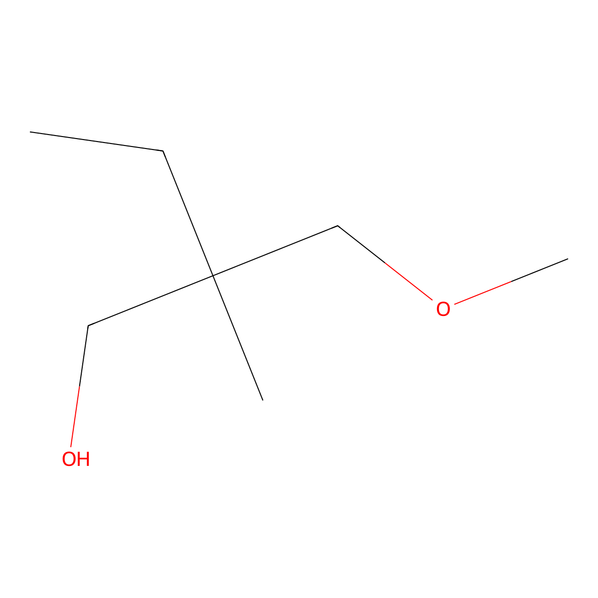 2-(Methoxymethyl)-2-methylbutan-1-ol molecular structure, CAS 1565017-27-7