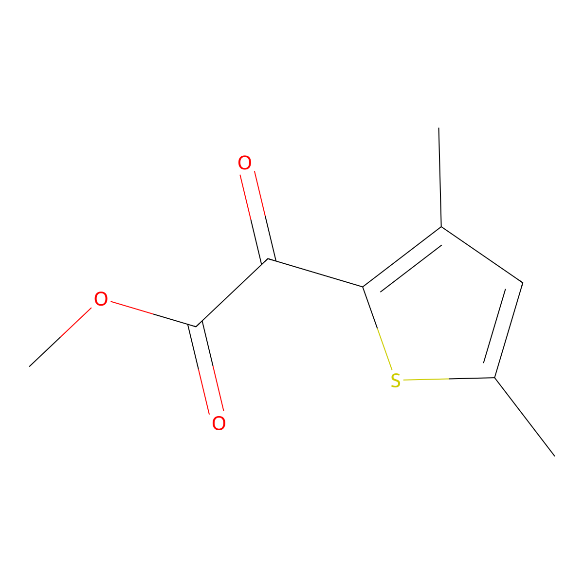 Methyl 3,5-dimethyl-|A-oxo-2-thiopheneacetate molecular structure, CAS 1565031-57-3