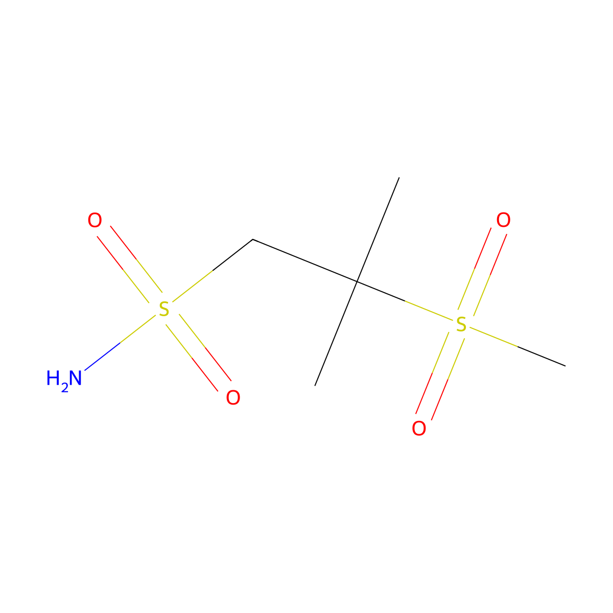2-Methanesulfonyl-2-methylpropane-1-sulfonamide molecular structure, CAS 1565034-23-2