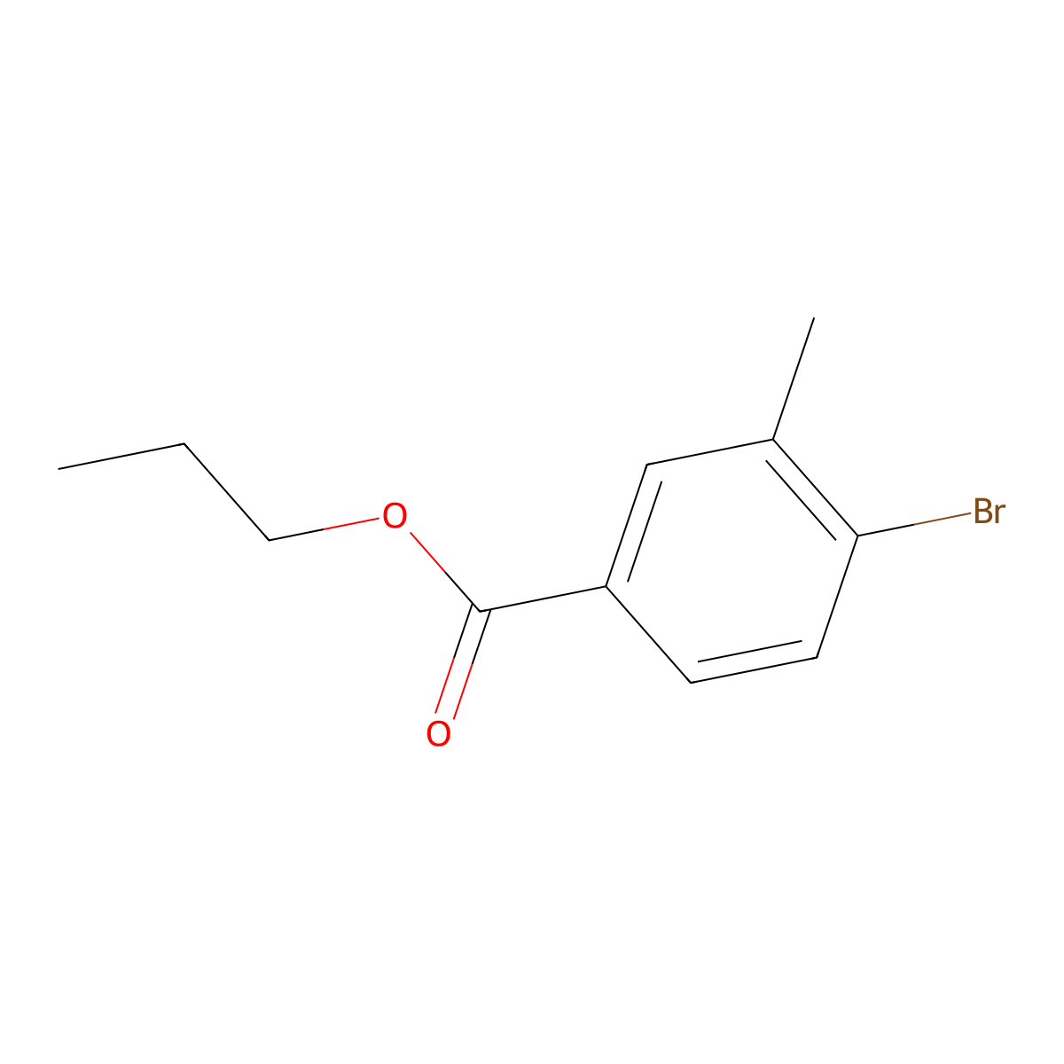 Propyl 4-bromo-3-methylbenzoate molecular structure, CAS 1565038-05-2