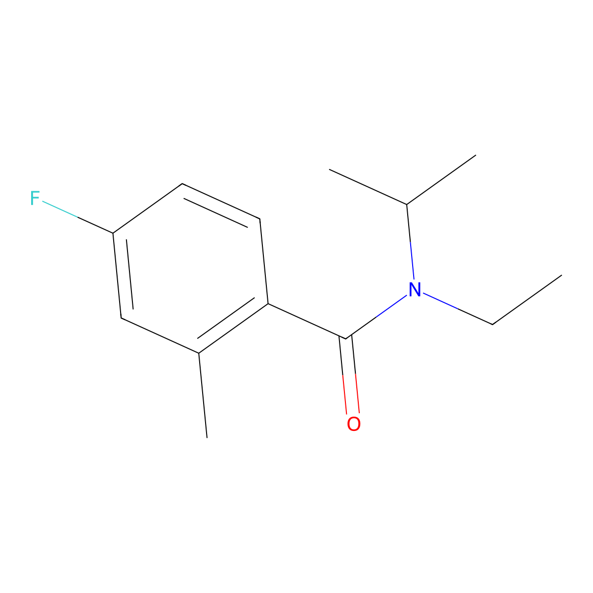 N-Ethyl-4-fluoro-2-methyl-N-(1-methylethyl)benzamide molecular structure, CAS 1565045-31-9
