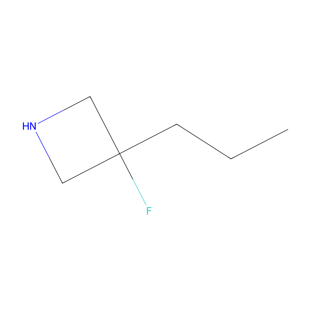 3-Fluoro-3-propyl-azetidine molecular structure, CAS 1565047-11-1