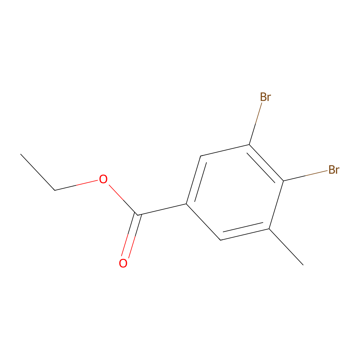Ethyl 3,4-dibromo-5-methylbenzoate molecular structure, CAS 1565049-33-3