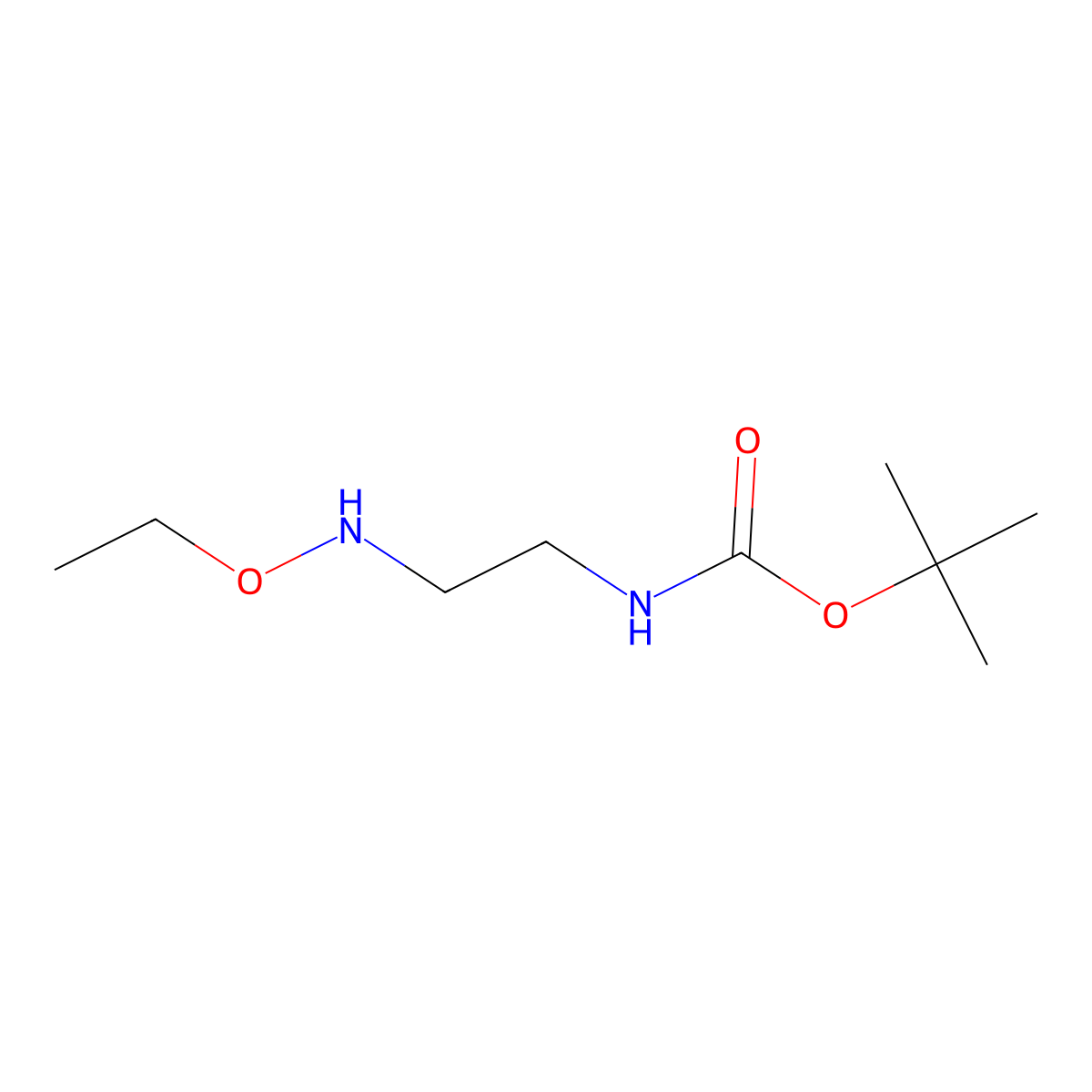 tert-butyl N-(2-(ethoxyamino)ethyl)carbamate molecular structure, CAS 1565056-68-9