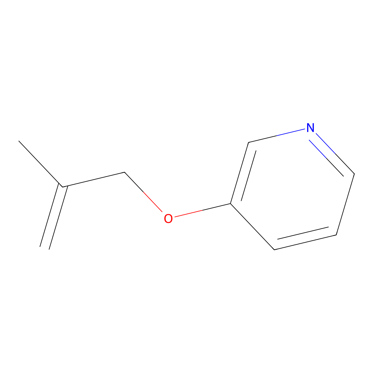 3-[(2-Methylprop-2-en-1-yl)oxy]pyridine molecular structure, CAS 1565078-41-2