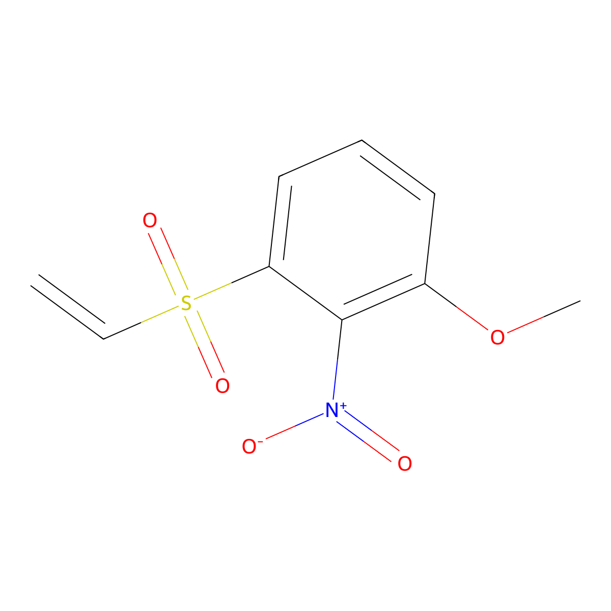 1-(Ethenesulfonyl)-3-methoxy-2-nitrobenzene molecular structure, CAS 1565084-86-7