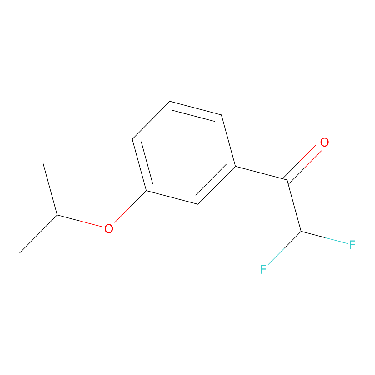 2,2-Difluoro-1-[3-(propan-2-yloxy)phenyl]ethan-1-one molecular structure, CAS 1565091-61-3