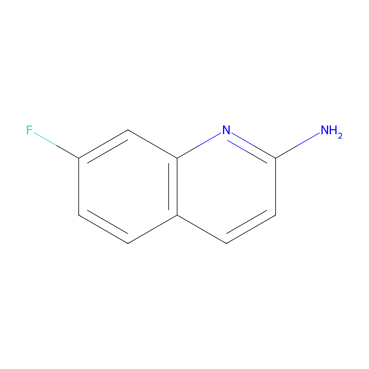 7-Fluoroquinolin-2-amine molecular structure, CAS 1565092-50-3