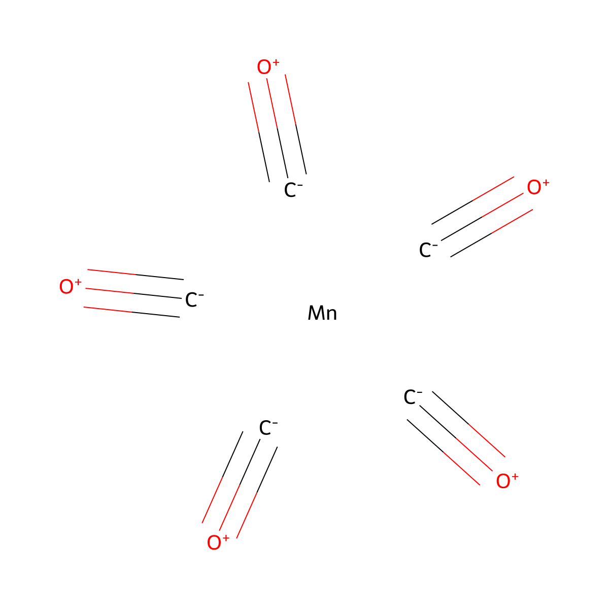 Hydromanganese pentacarbonyl molecular structure, CAS 15651-51-1