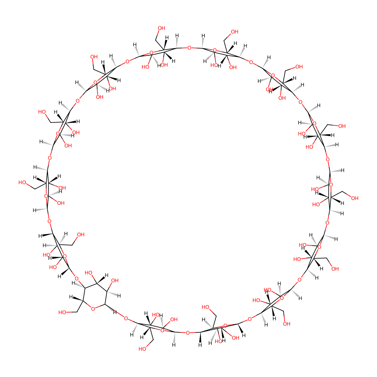 Iota-cyclodextrin molecular structure, CAS 156510-94-0