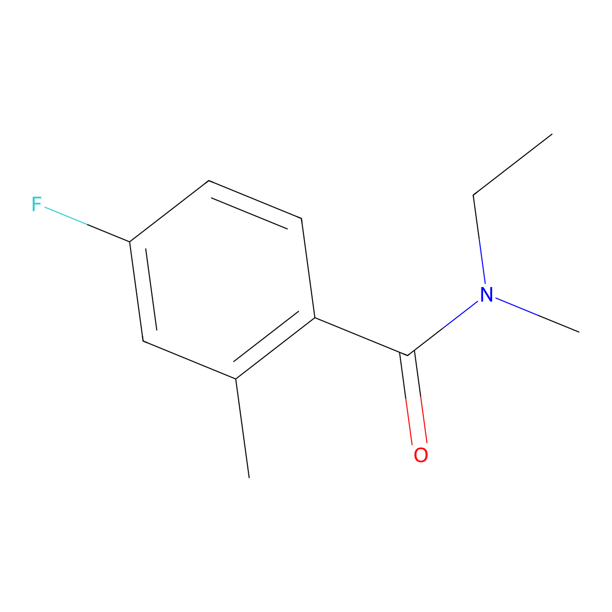 N-Ethyl-4-fluoro-N,2-dimethylbenzamide molecular structure, CAS 1565114-34-2