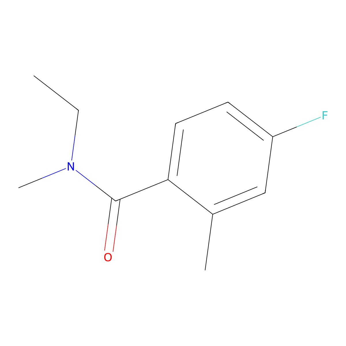 N-Ethyl-4-fluoro-N,2-dimethylbenzamide molecular structure, CAS 1565114-34-2
