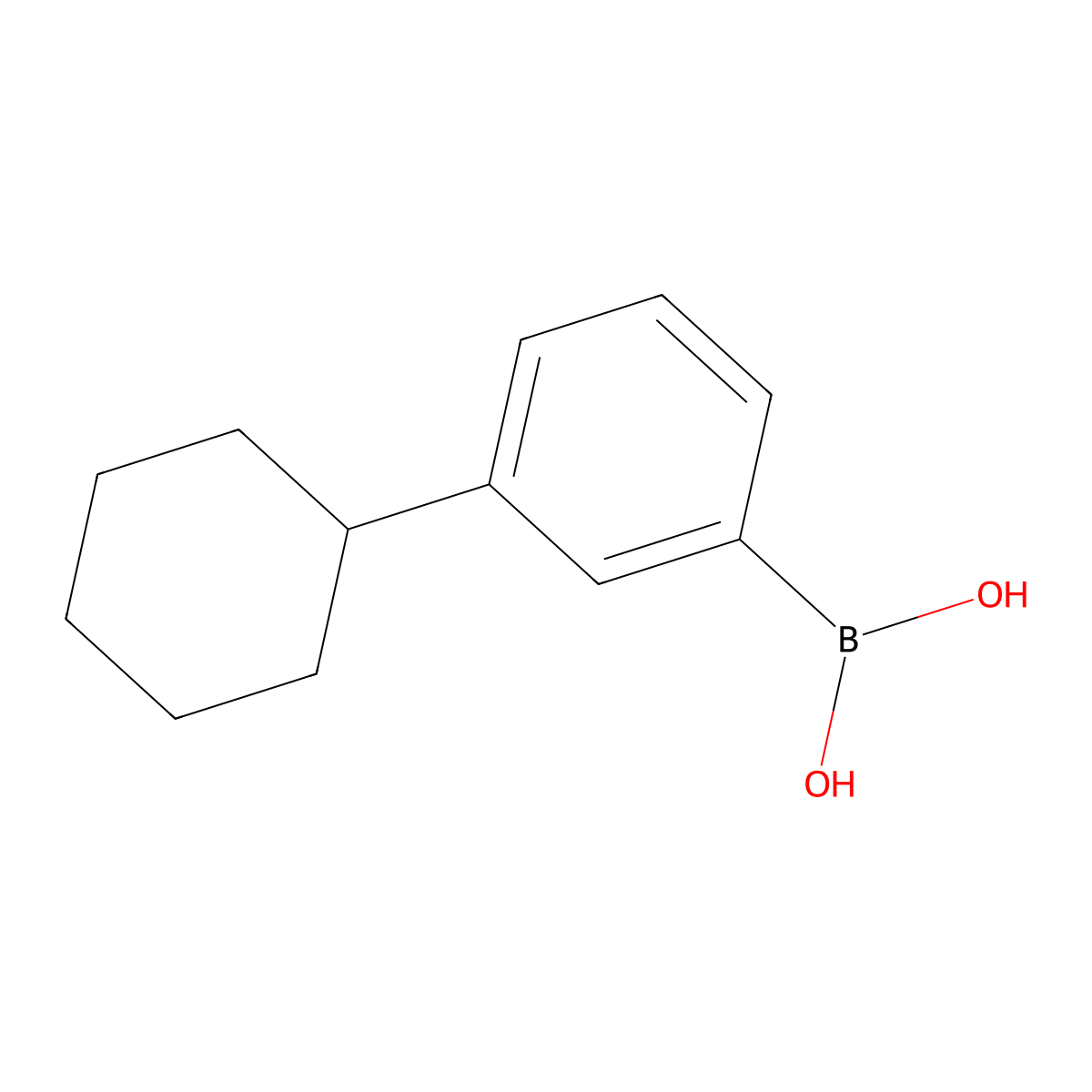(3-Cyclohexylphenyl)boronic acid molecular structure, CAS 1565126-29-5