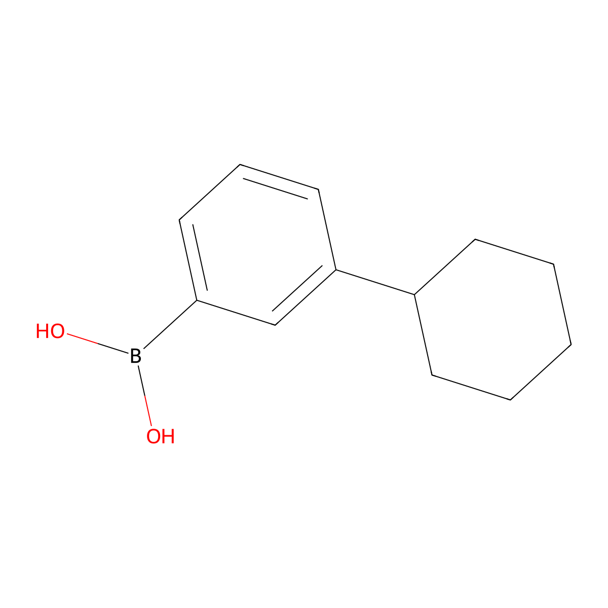 (3-Cyclohexylphenyl)boronic acid molecular structure, CAS 1565126-29-5