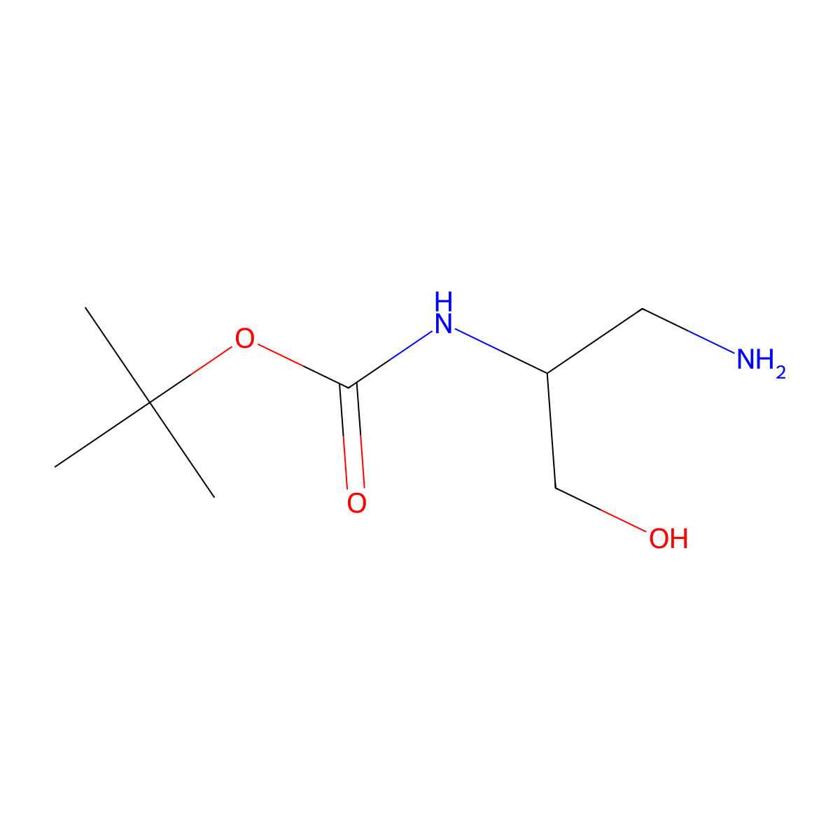 tert-butyl N-[(2R)-1-amino-3-hydroxypropan-2-yl]carbamate molecular structure, CAS 1565137-65-6