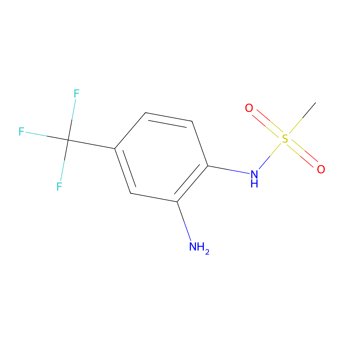 N-[2-amino-4-(trifluoromethyl)phenyl]methanesulfonamide molecular structure, CAS 156522-10-0