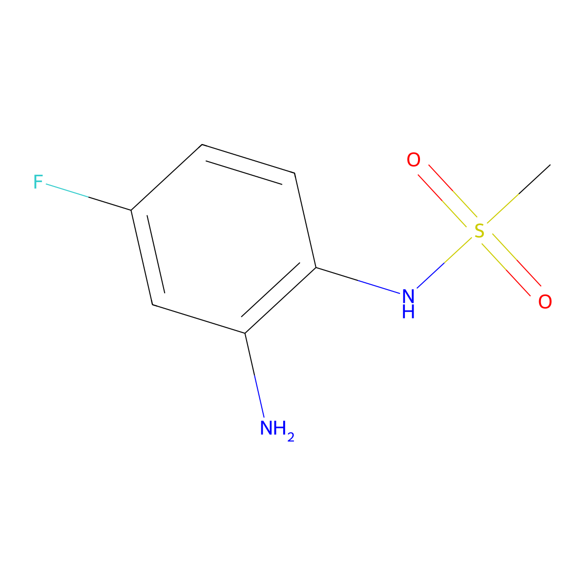 N-(2-Amino-4-fluorophenyl)methanesulfonamide molecular structure, CAS 156522-13-3