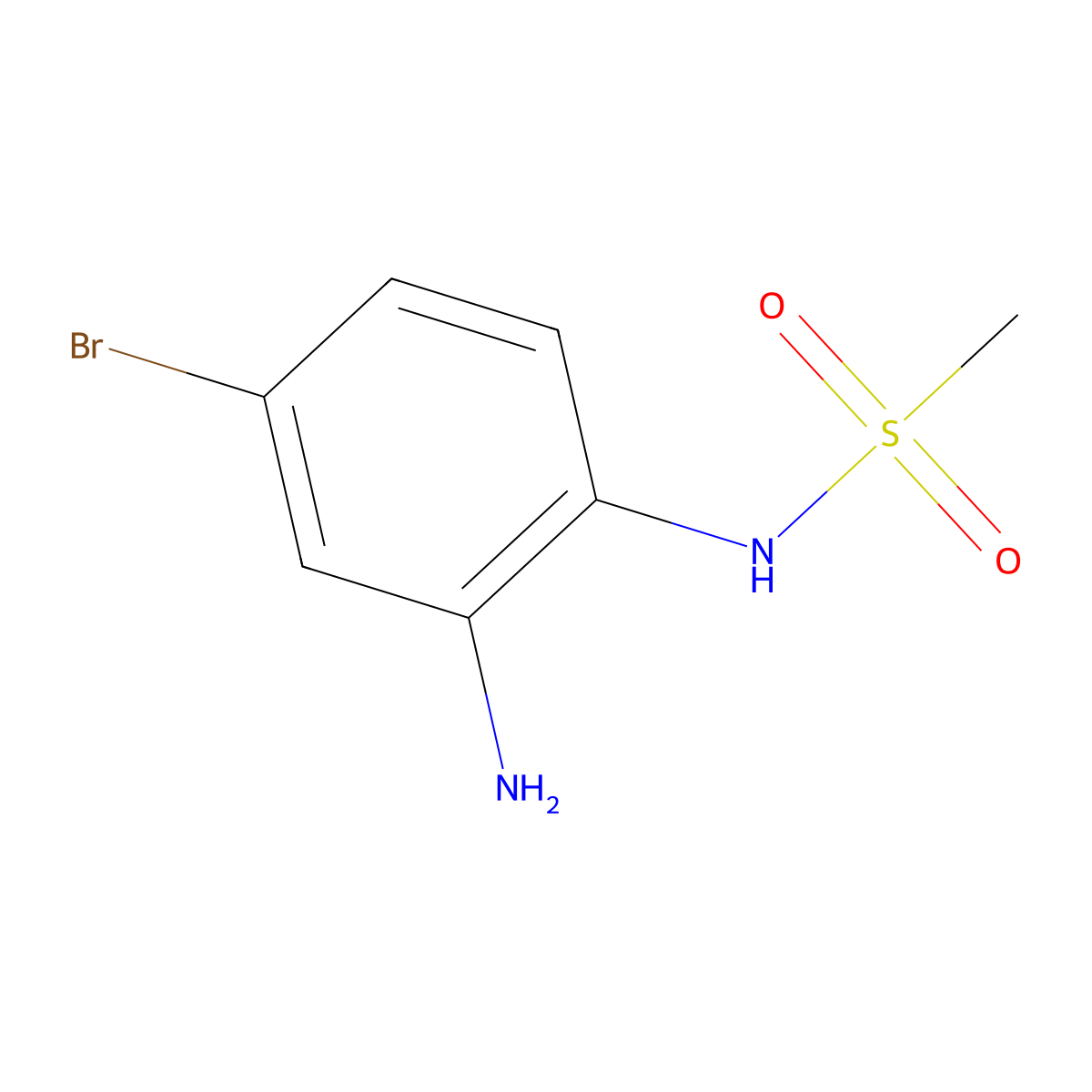 N-(2-amino-4-bromophenyl)methanesulfonamide molecular structure, CAS 156522-16-6
