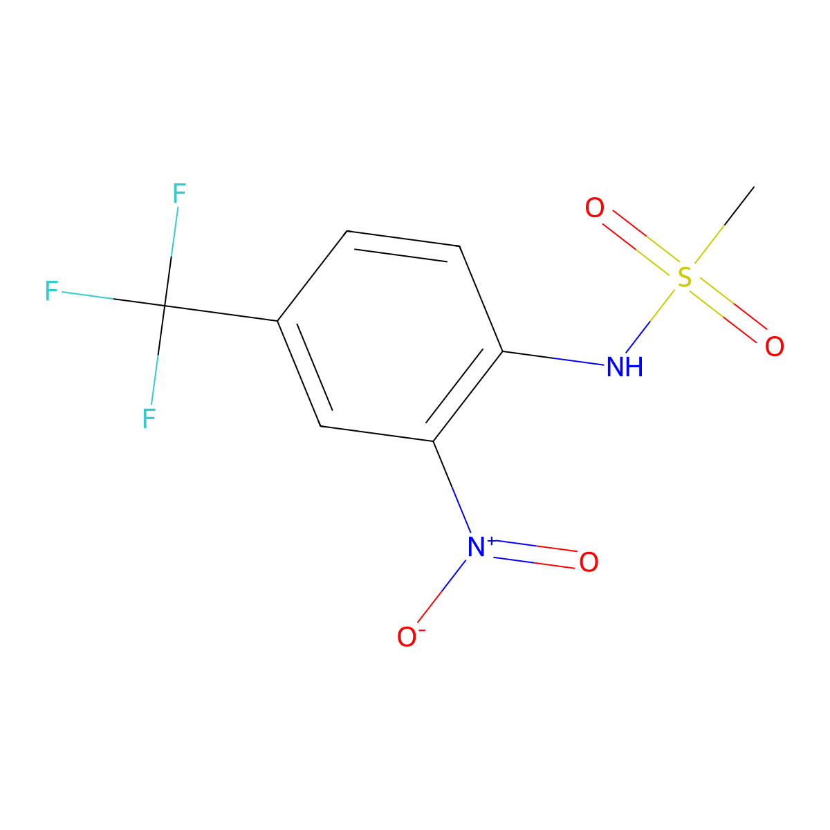 N-[2-nitro-4-(trifluoromethyl)phenyl]methanesulfonamide molecular structure, CAS 156522-23-5
