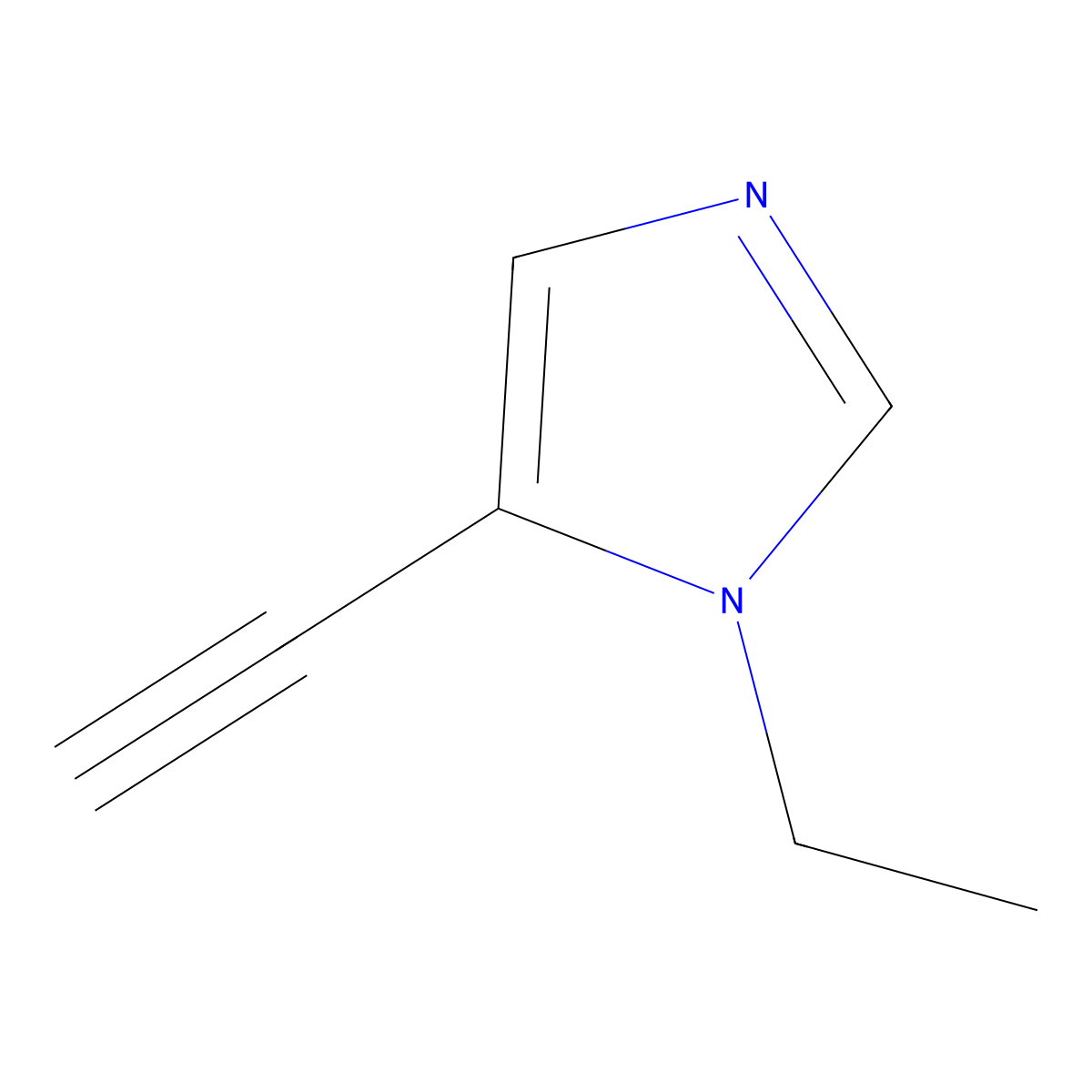 1-ethyl-5-ethynyl-1H-imidazole molecular structure, CAS 1565316-12-2