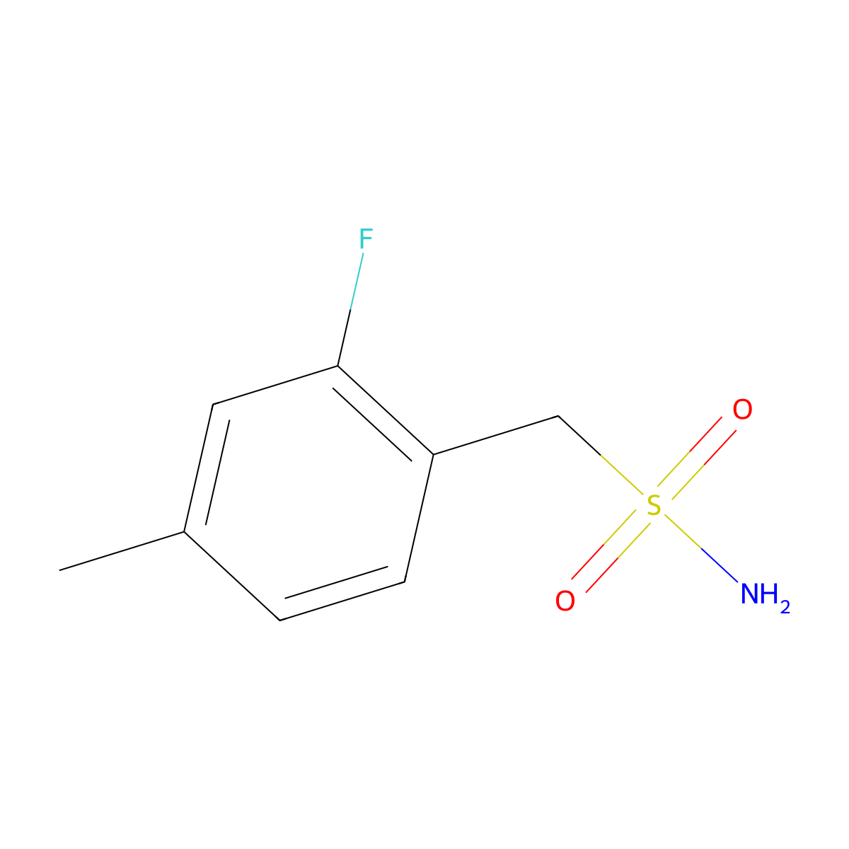 (2-Fluoro-4-methylphenyl)methanesulfonamide molecular structure, CAS 1565321-68-7