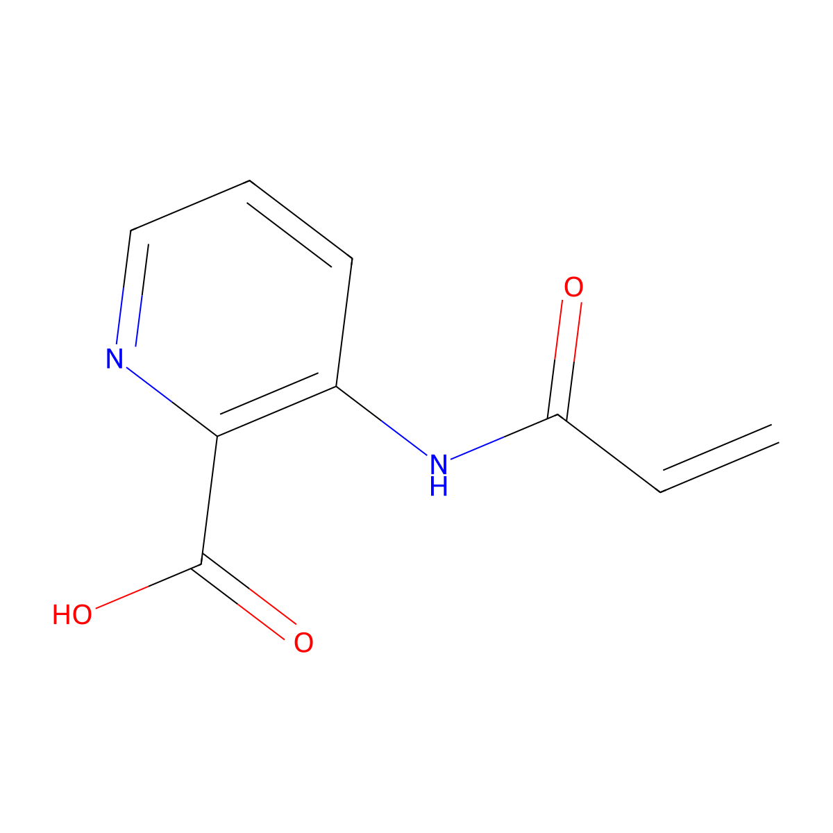 3-(Prop-2-enamido)pyridine-2-carboxylic acid molecular structure, CAS 1565326-50-2