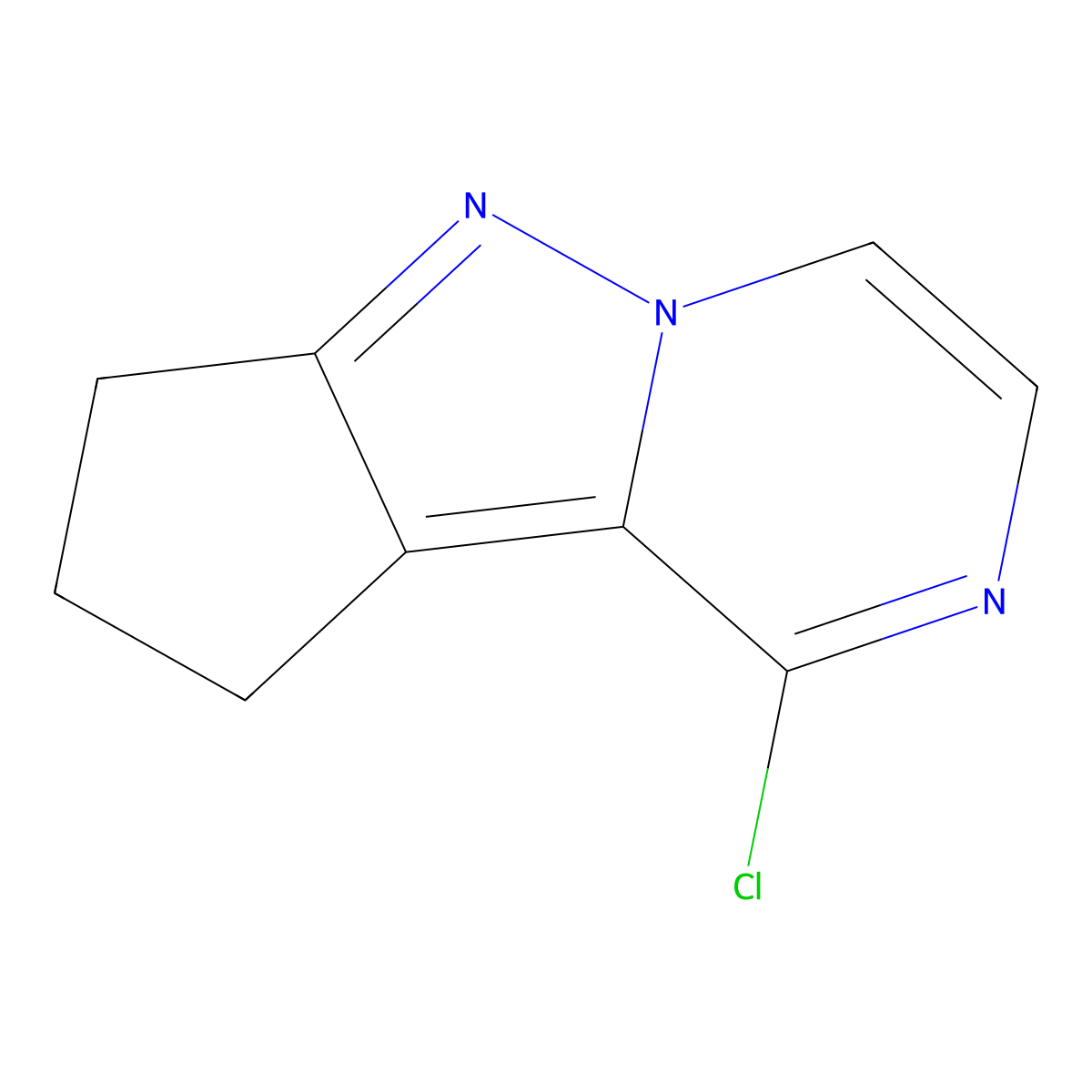 12-Chloro-7,8,11-triazatricyclo[6.4.0.0,2,6]dodeca-1,6,9,11-tetraene molecular structure, CAS 1565328-09-7