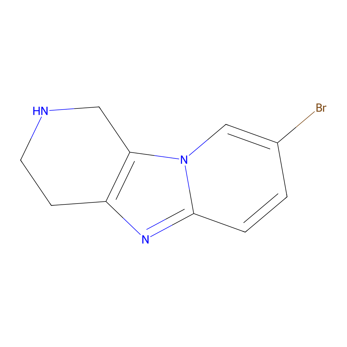 12-Bromo-1,4,8-triazatricyclo[7.4.0.02,7]trideca-2(7),8,10,12-tetraene molecular structure, CAS 1565336-72-2