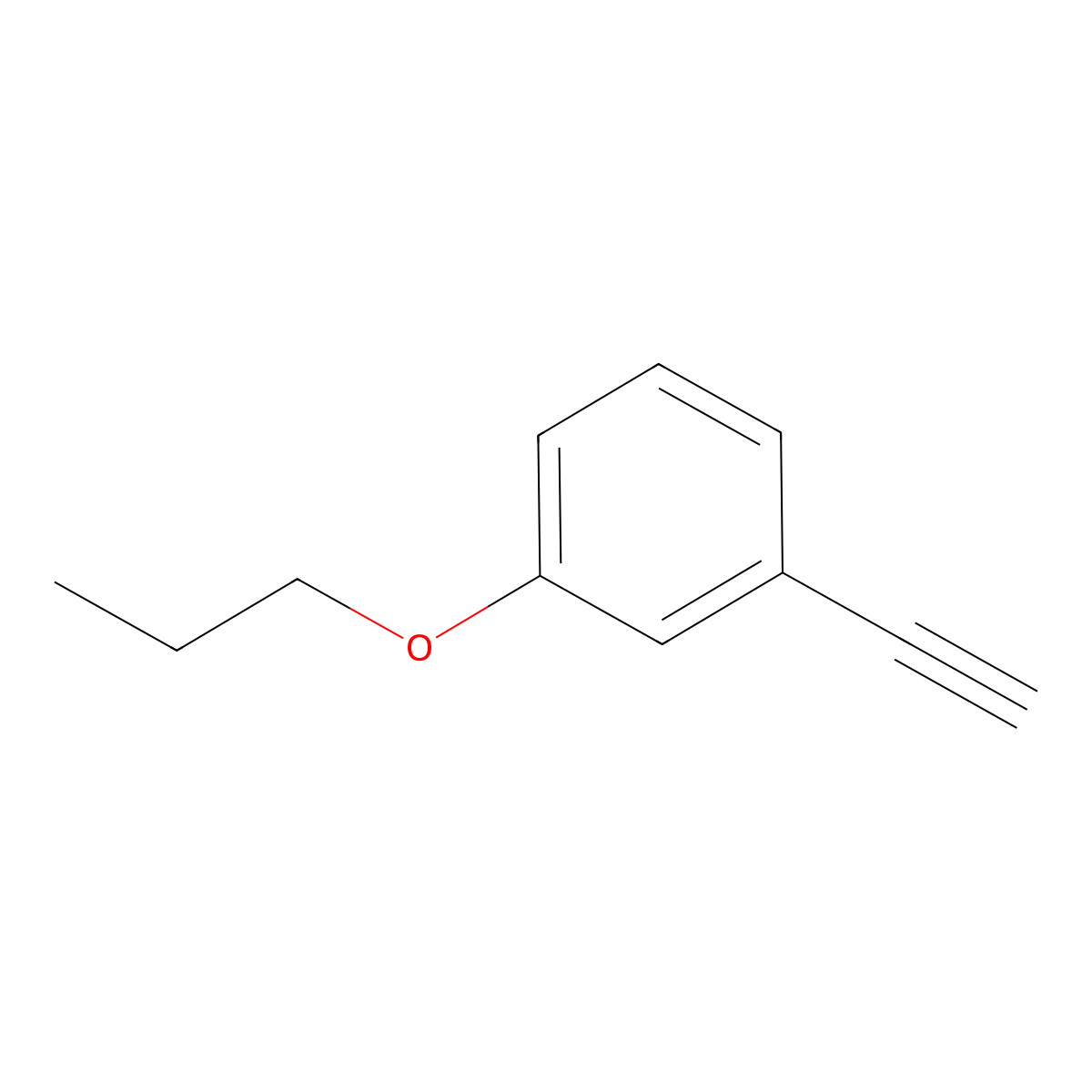 1-Ethynyl-3-propoxybenzene molecular structure, CAS 1565341-07-2