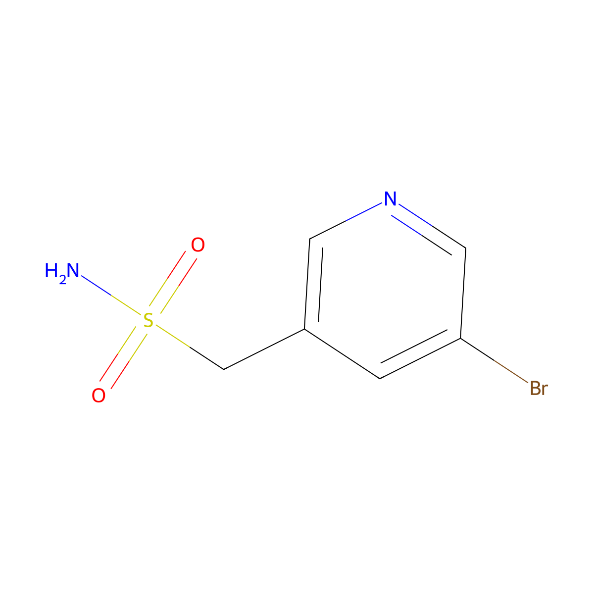 (5-Bromopyridin-3-yl)methanesulfonamide molecular structure, CAS 1565348-53-9